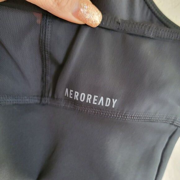 Adidas Womens Sports Bra Black XXL Racerback Active Top Plus Size 2XL New - Picture 4 of 9